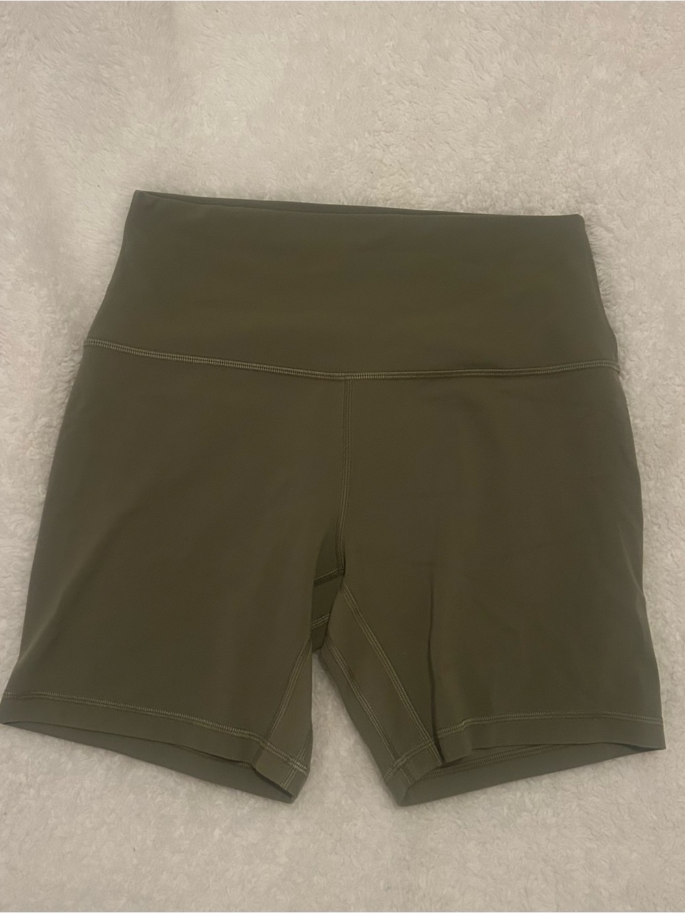 lululemon athletica Olive Green High-Rise Bike Shorts